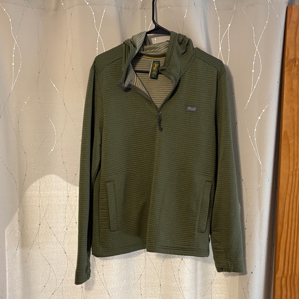 Ash Olive Green Zip Up Sweater
